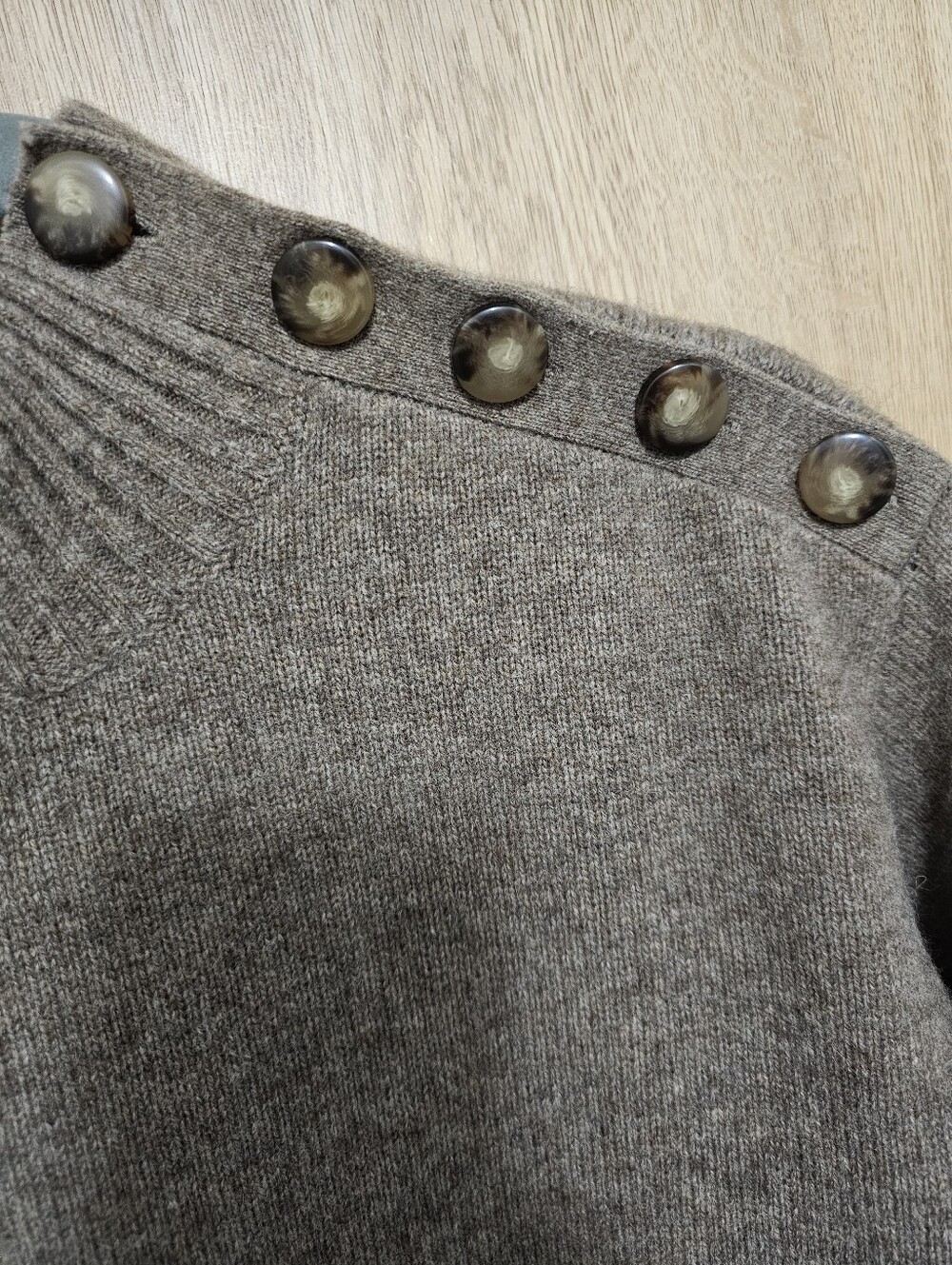 NWT! Sezane Elena 100% Yak Wool Jumper Sweater Taupe Brown Tan Size XS - Picture 8 of 11